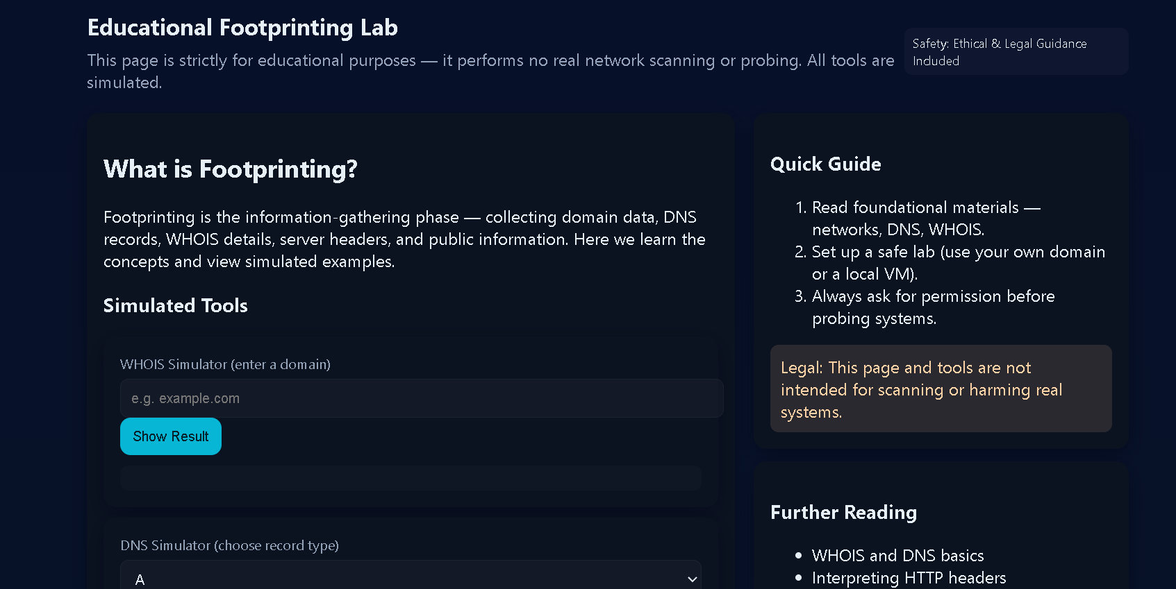 Footprinting Lab